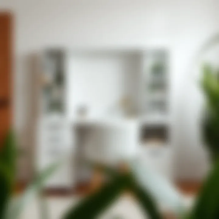 Notable Maximizing Space and Style: The White Computer Desk with Drawers and Shelves