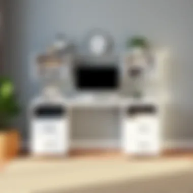 Maximizing Space and Style: The White Computer Desk with Drawers and Shelves Summary