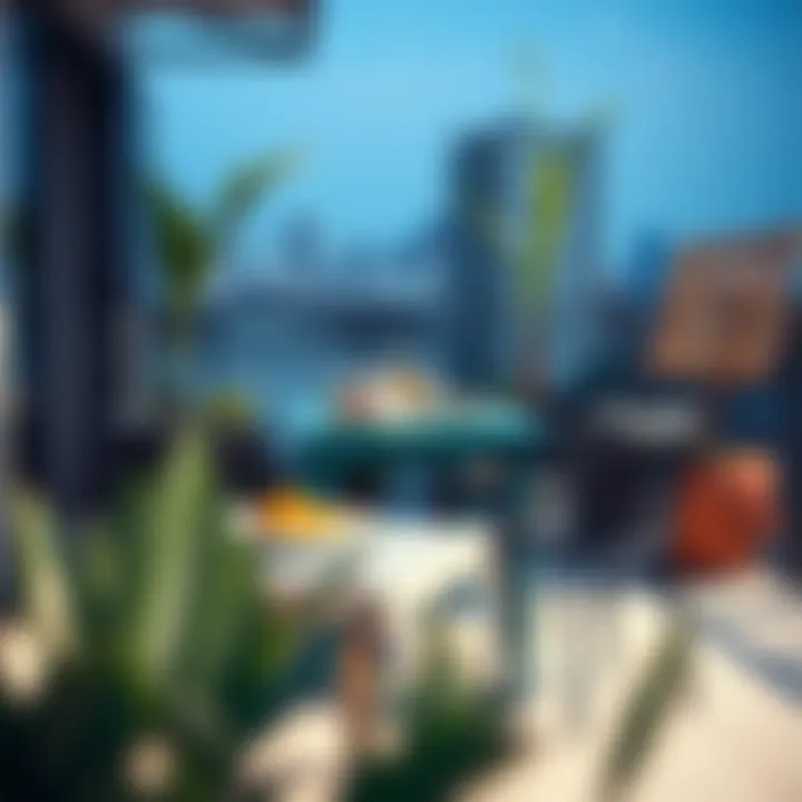 Compact patio dining set arranged on a balcony