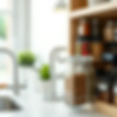 Organized spice rack with clear labeling for quick access