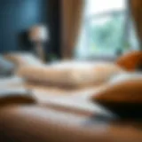 Overview of a memory foam mattress pillow showcasing its unique contouring design