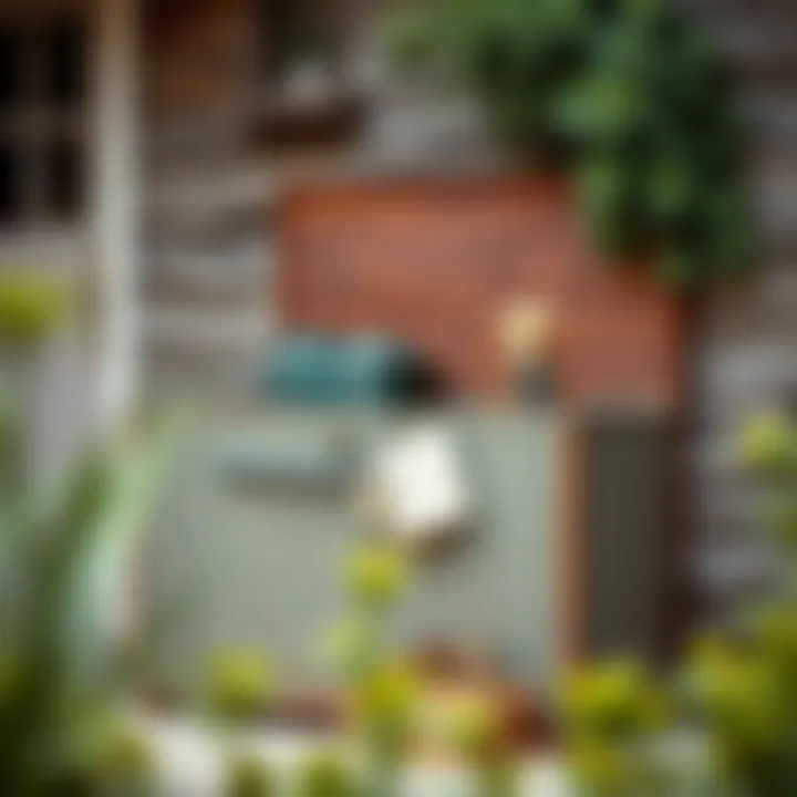 Rustic Charm with Metal Storage Rustic metal storage box complemented by greenery