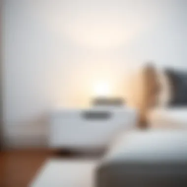 Sleek modern white end table with a minimalist design