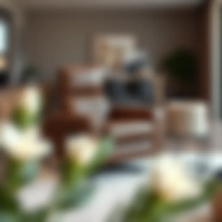 Elegant narrow leather recliner in a modern living room setting