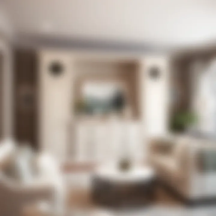 Off white wood file cabinet used as a stylish storage solution in a living room