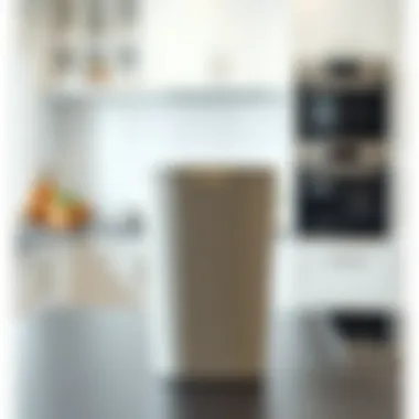 Sleek modern kitchen bin with a minimalist design