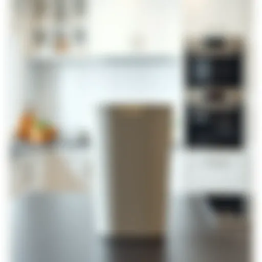 Sleek modern kitchen bin with a minimalist design