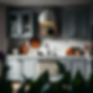 Stylish kitchen bin incorporated in a chic kitchen layout