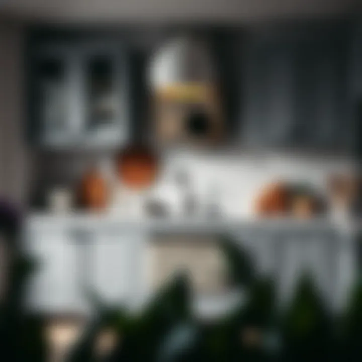 Stylish kitchen bin incorporated in a chic kitchen layout