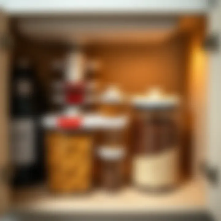 Creative use of containers in sink storage