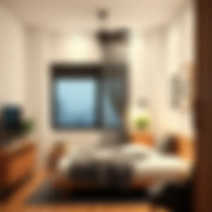 Compact Living Space with Twin XL Bed Frame Compact living space featuring a Twin XL bed frame