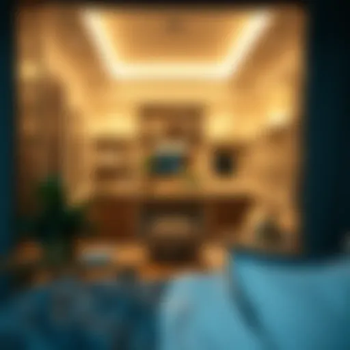 Elegant Interior with Motion Sensor Closet Lights Elegant interior featuring motion sensor closet lights