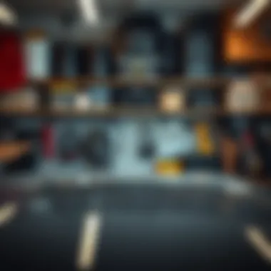 Organized garage with wall-mounted storage solutions