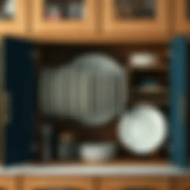 Organized Kitchen Cupboard Organized kitchen cupboard with vertical plate holders