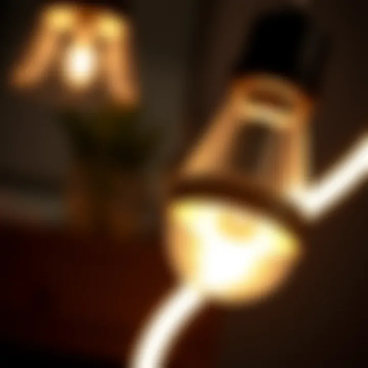 Design Excellence in LED Technology Close-up of an innovative Orren Ellis LED lamp design