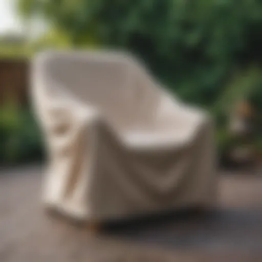 Durable outdoor chair cover protecting furniture