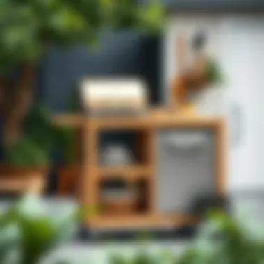 Durable materials used in outdoor kitchen carts