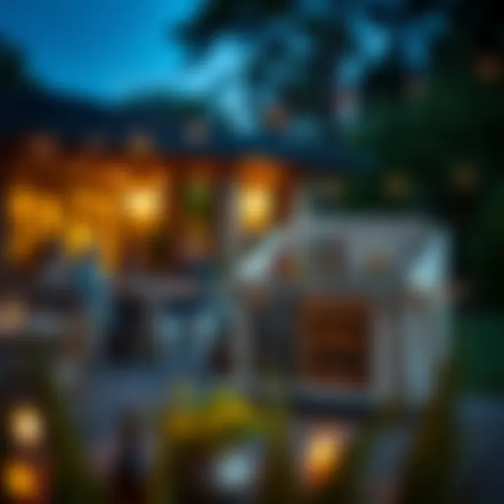 Outdoor gathering enhanced by a kitchen cart