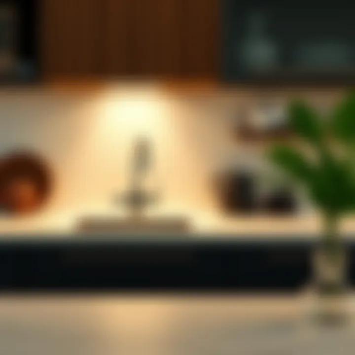 Stylishly integrated over the sink drain board in a kitchen