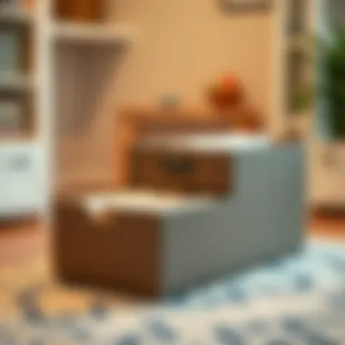 Compact storage box for wrapping paper