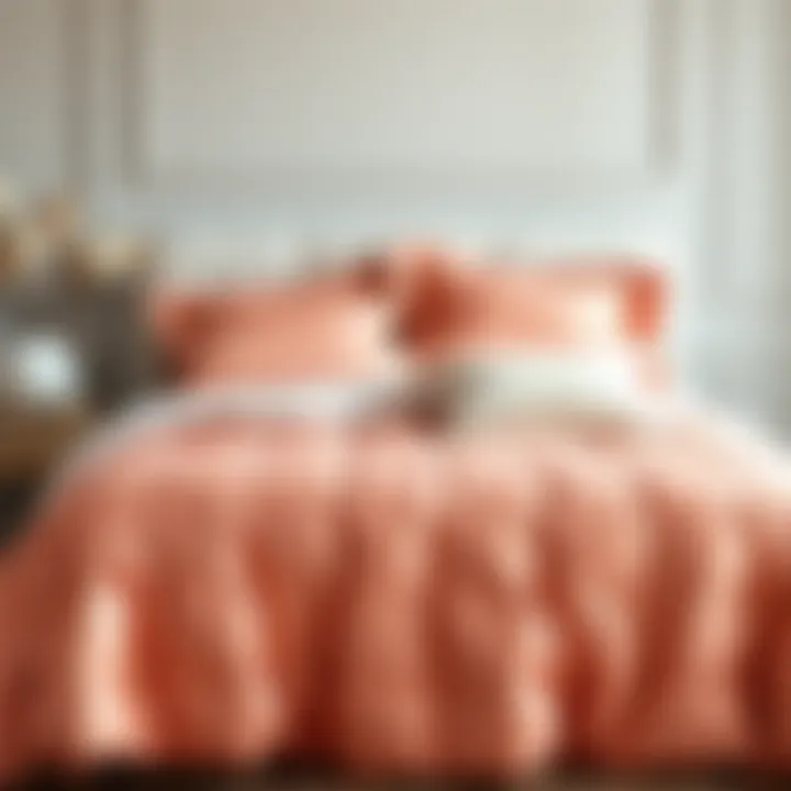 Elegance of Rose Gold in Bedroom Design Luxurious rose gold comforter draped elegantly on a twin bed