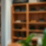 Elegant wooden shoe rack showcasing stylish footwear