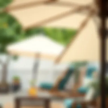 Durable materials used in small porch umbrellas