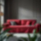 Elegant sofa cover showcasing modern design