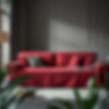 Elegant sofa cover showcasing modern design
