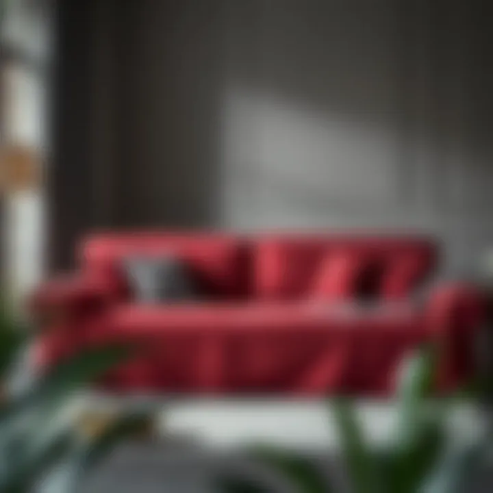 Elegant sofa cover showcasing modern design