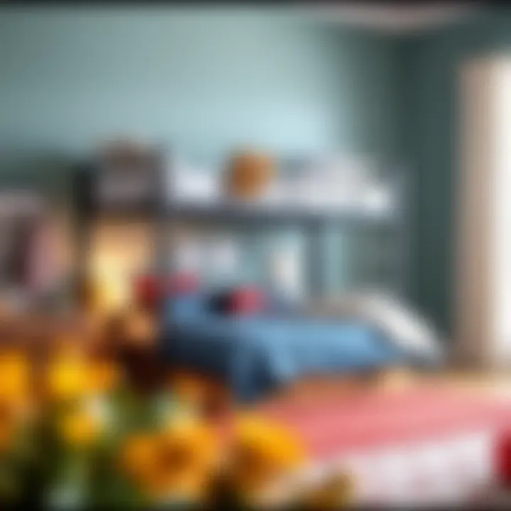 Space-saving functionality of a Murphy bunk bed