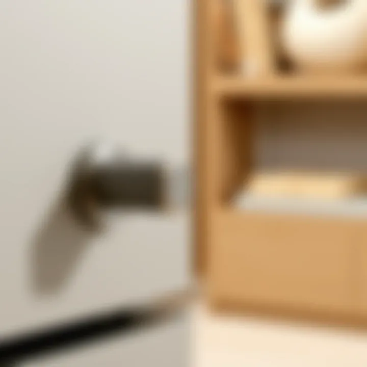 Showcasing Durability of Stainless Steel Handles Close-up of stainless steel handle showcasing durability