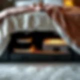 Elegant under-bed storage solution featuring stylish containers