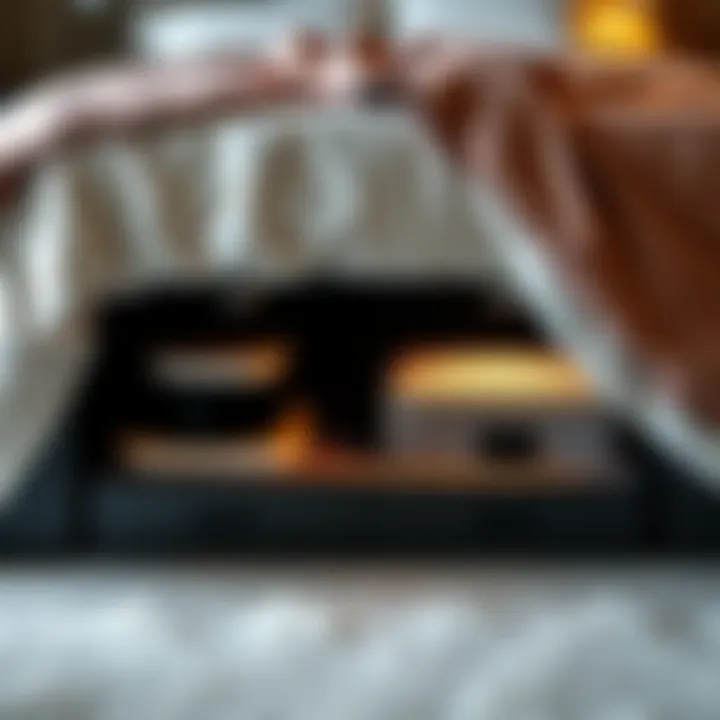 Elegant under-bed storage solution featuring stylish containers