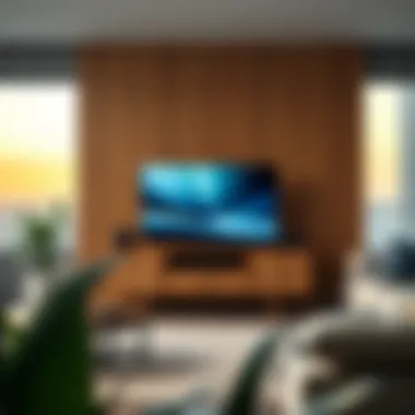 Tech-Forward: The Role of Technology in Tall TV Consoles Contemporary tall TV console with integrated technology