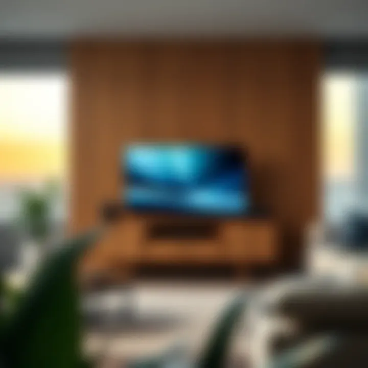 Tech-Forward: The Role of Technology in Tall TV Consoles Contemporary tall TV console with integrated technology