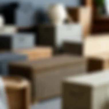 Variety of wicker chests showcasing different styles