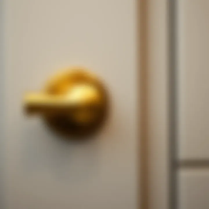 Elegant modern closet pull made of brass