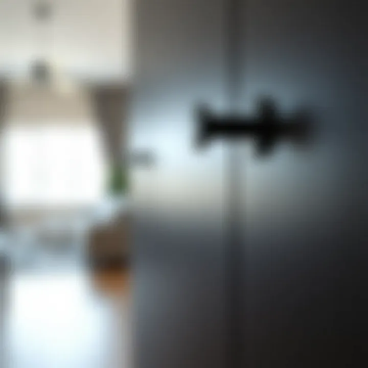 Sleek minimalist closet pull in matte black