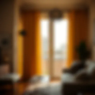 Guide to Installing Gold Curtains A guide showcasing the installation process of gold curtains