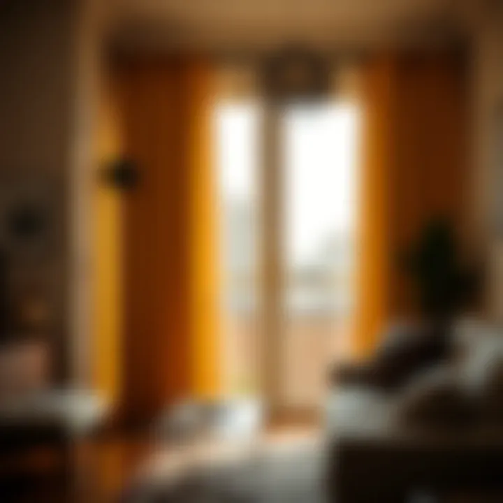 Guide to Installing Gold Curtains A guide showcasing the installation process of gold curtains