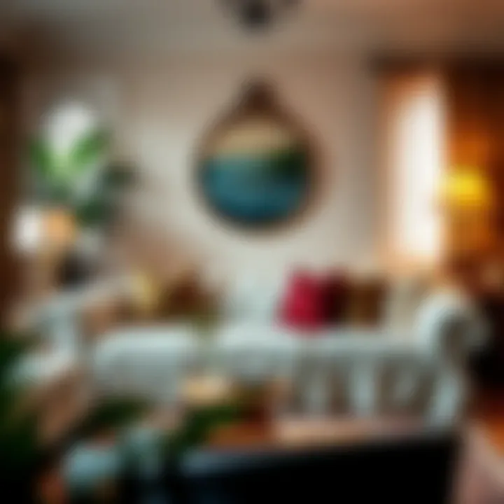 Elegant couch cover enhancing living room decor