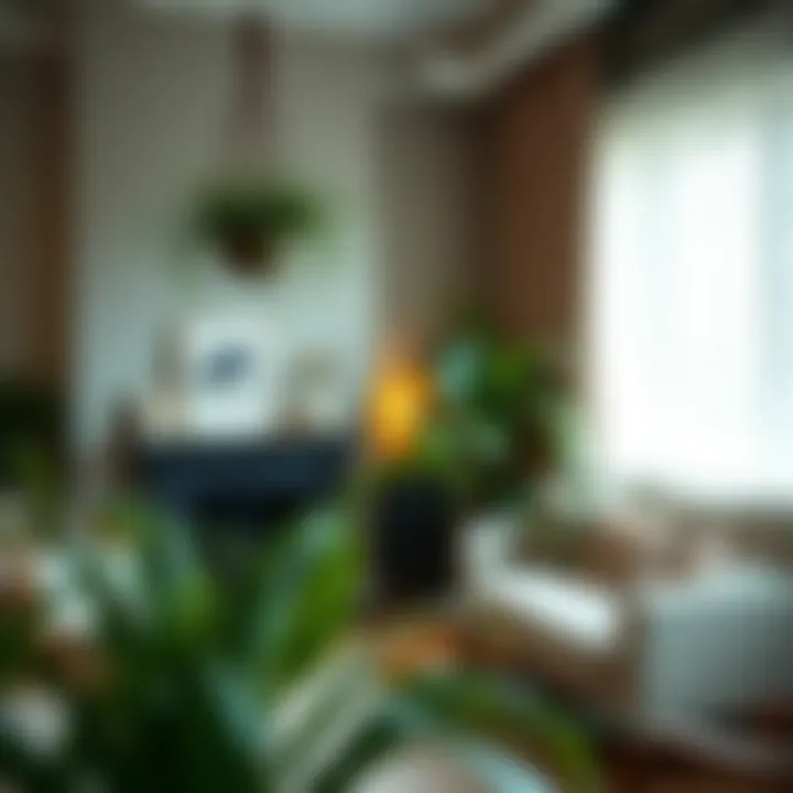 Chic Interior with Fake Air Plants Elegant interior design featuring fake air plants as decor