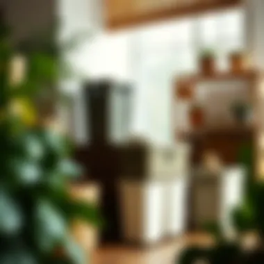 Repurposed storage containers as stylish home decor