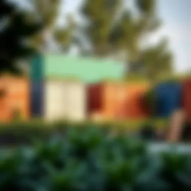 Sustainable landscaping solutions using recycled storage containers