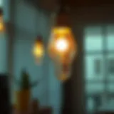Close-up of a solar light bulb showcasing innovative design and efficiency
