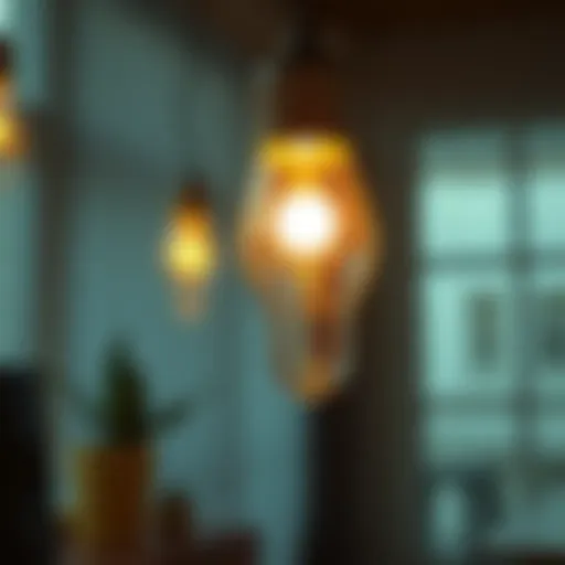 Close-up of a solar light bulb showcasing innovative design and efficiency
