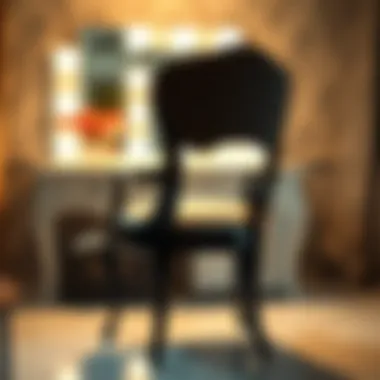 Elegant vanity chair showcasing ergonomic back support