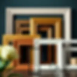 A collection of elegant low profile picture frames