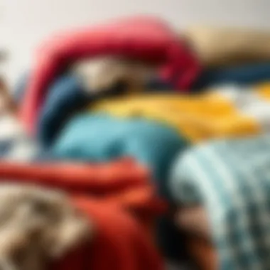 An array of mid-century throw blankets showcasing diverse fabric textures and colors.